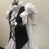 Shaman King Iron Maiden Jeanne Victorian-era White Black Cosplay Costume