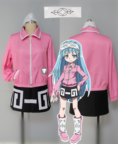 Shaman King Usui Pirica Pink Cosplay Costume