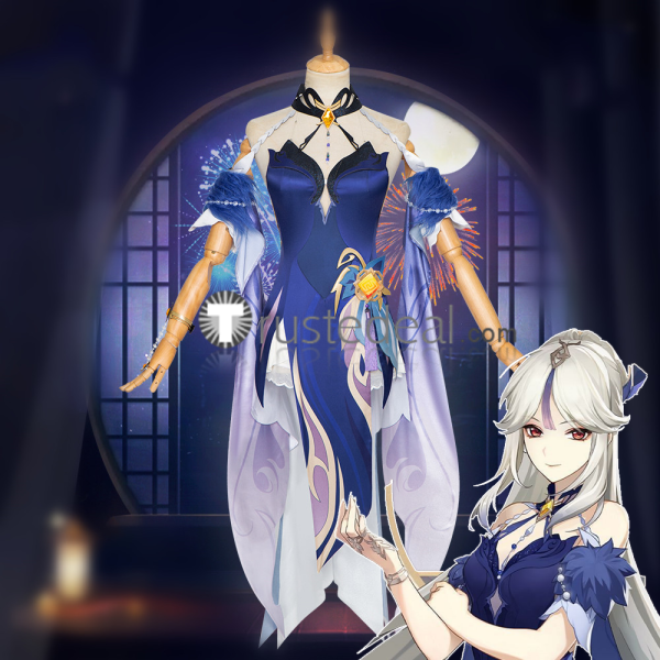 Genshin Impact Orchid's Evening Gown Ningguang New Skin Cosplay Costume