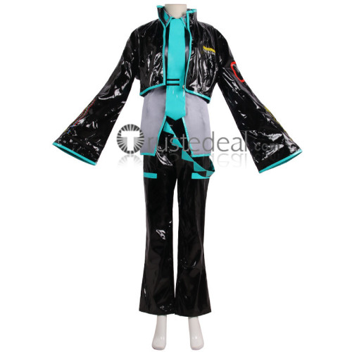 Vocaloid Hatsune Mikuo Black Blue Cosplay Costume