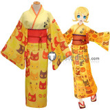Vocaloid Project DIVA Rin Len Kagamine Yukata Style Kimono Cosplay Costume