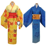 Vocaloid Project DIVA Rin Len Kagamine Yukata Style Kimono Cosplay Costume