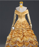 Beauty and the Beast Disney Princess Belle Yellow Cosplay Costume2