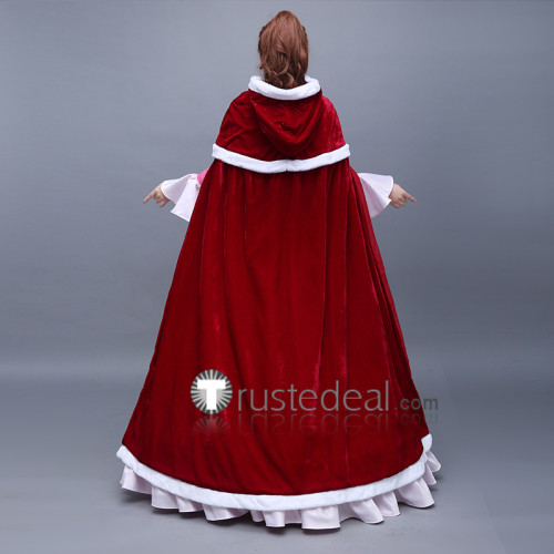 Beauty And The Beast Disney Princess Belle Red Dress Party Cosplay Costumes
