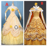 Beauty and the Beast Disney Princess Belle Yellow Cosplay Costume2