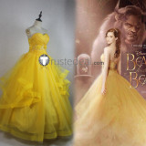 Beauty and the Beast Disney Princess Belle Yellow Cosplay Costumes