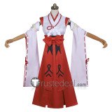 Genshin Impact Kitsune Saiguu Inagi Hotomi Shrine Maiden White Red Kimono Cosplay Costume
