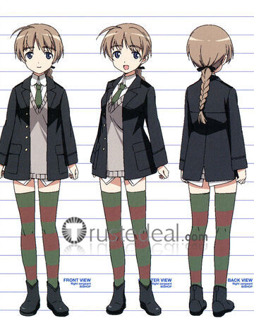 Strike Witches Lynette Bishop Grey Cosplay Costume