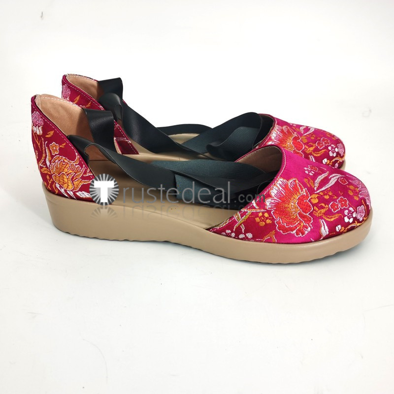 Disney Encanto Mirabel Madrigal Rose Red Cosplay Shoes