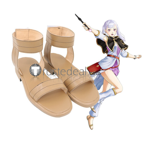 Black Clover Yuno Noelle Silva Zora Ideale Black Brown Cosplay Shoes Boots