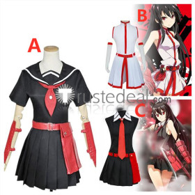Akame ga Kill Akame Kurome White Red Black Cosplay Costumes