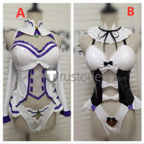 Re Zero Kara Hajimeru Isekai Seikatsu Emilia Rem Ram Bunny Suit Cosplay Costumes