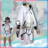 Pokemon Sword and Shield Gym Leader Raihan Blue Black White Cosplay Costume Embroidery Version