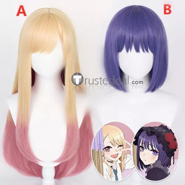 Sono Bisque Doll wa Koi wo Suru My Dress Up Darling Kitagawa Marin Kuroe Shizuku-Tan Black Lobelia Pink Blonde Purple Cosplay Wigs