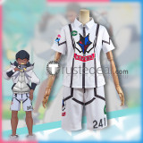 Pokemon Sword and Shield Gym Leader Raihan Blue Black White Cosplay Costume Embroidery Version