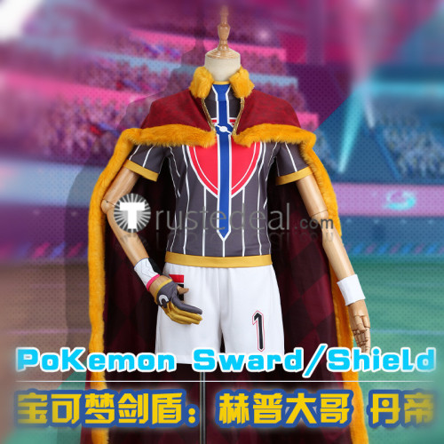 Pokemon Sword Shield Leon Cosplay Costumes Cloak with Shirt Full Set Customized