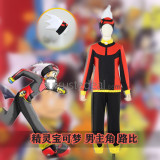 Pokemon RSE Ruby Brendan Red Black Cosplay Costume