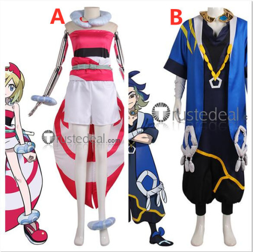 Pokemon Legends Arceus Adaman Kai Irida Pink Blue Cosplay Costumes