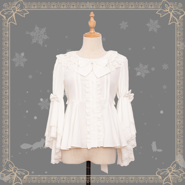 Magic Tea Party Elegant Long Sleeves Lolita Blouse with Belt