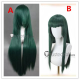 YuGiOh Carly Nagisa Long Dark Green Cosplay Wig