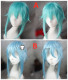 Sword Art Online 2 GGO Sinon Blue Green Cosplay Wigs