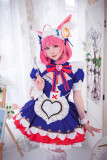 1/3 Delusion Honor of Kings King's Glory Da Ji Coffe Maid Lolita Blue Cosplay Costume