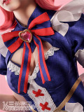 1/3 Delusion Honor of Kings King's Glory Da Ji Coffe Maid Lolita Blue Cosplay Costume