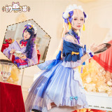 ChuShouMao Genshin Impact Cafe Maid Sangonomiya Kokomi Cosplay Costume