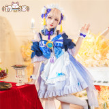 ChuShouMao Genshin Impact Cafe Maid Sangonomiya Kokomi Cosplay Costume