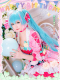 ChuShouMao Vocaloid Hatsune Miku 14th Anniversary Birthday Rabbit Pink Cosplay Costume