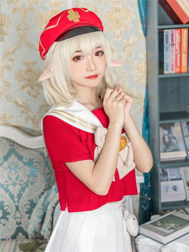ChuShouMao Genshin Impact Keqing Qiqi Klee Sailor Uniform Cosplay Costumes