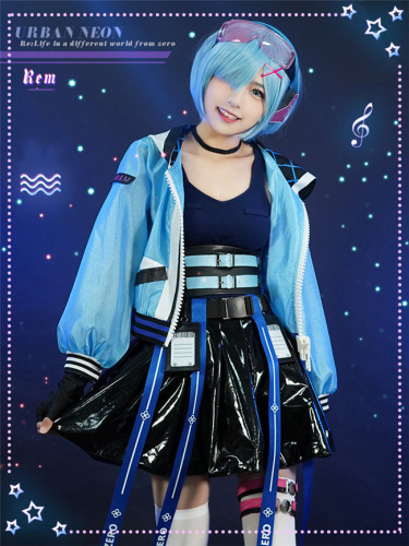 ChuShouMao Re Zero Kara Hajimeru Isekai Seikatsu Twins Rem Neon City Cosplay Costumes