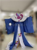 Inuyasha Sesshoumaru's Mother Inu no Kami Blue Kimono Cosplay Costume