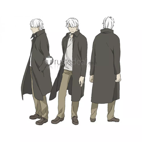 Mushishi Ginko Yoki Brown Blue Coat Cosplay Costumes