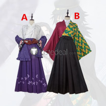 Kimetsu no Yaiba Demon Slayer Shinobu Kocho Giyu Tomioka Fanart Kimono Cosplay Costumes