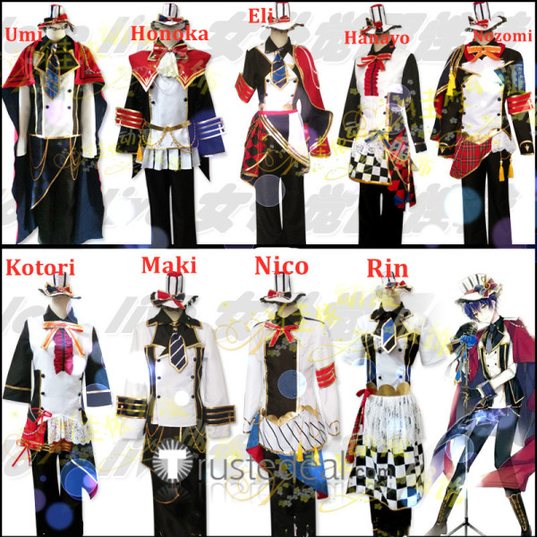 Love Live Cafe Maid Idolized Umi Nozomi Kotori Nico Hanayo Eli Honoka Maki Genderbend Male Cosplay Costumes