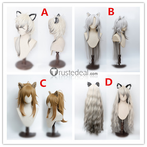 Arknights Siege SilverAsh Pramanix Cliffheart Indra Silver Grey Brown Cosplay Wigs