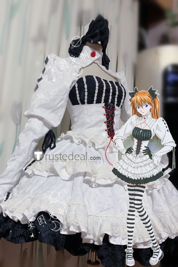 Neon Genesis Evangelion Asuka Langley Soryu Gothic Lolita Dress Cosplay Costume