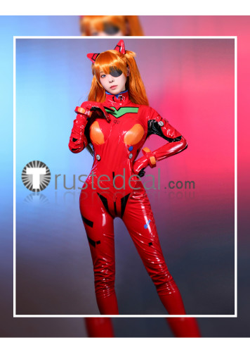 Neon Genisis Evangelion Asuka Plugsuit Red Jumpsuit Cosplay Costume
