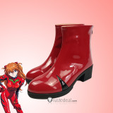 Neon Genesis Evangelion Ayanami Rei Asuka Langley Soryu Red Black Cosplay Boots Shoes