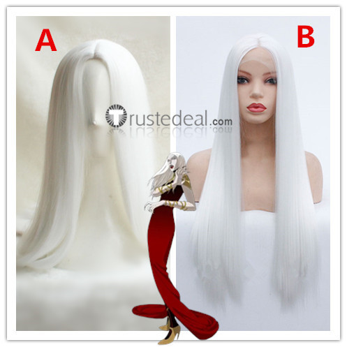 Castlevania Carmilla White Lace Front Cosplay Wig