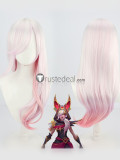 League of Legends LOL New Skin Arcana Xayah Silver Pink Cosplay Wig