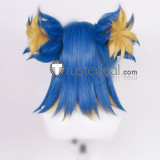 Valorant Fade Neon Blue Grey Cosplay Wigs