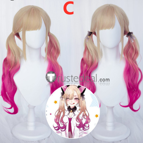 Sono Bisque Doll wa Koi wo Suru My Dress Up Darling Kitagawa Marin Kuroe Shizuku-Tan Black Lobelia Pink Blonde Purple Cosplay Wigs