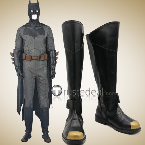 Batman Robin Damian Wayne DC Comics Black Green Cosplay Boots Shoes