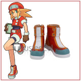 Mega Man Legends Rockman DASH Roll Caskett Lan Hikari Rockman EXE MegaMan EXE Roll EXE Cosplay Shoes Boots
