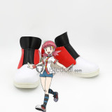 Pokemon XY Serena Whitney Akane Gym Leader Cosplay Red Shoes Boots