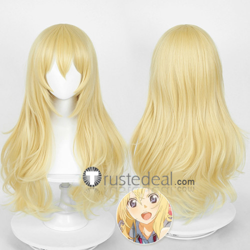 Your Lie in April Kaori Miyazono Golden Blonde Cosplay Wig