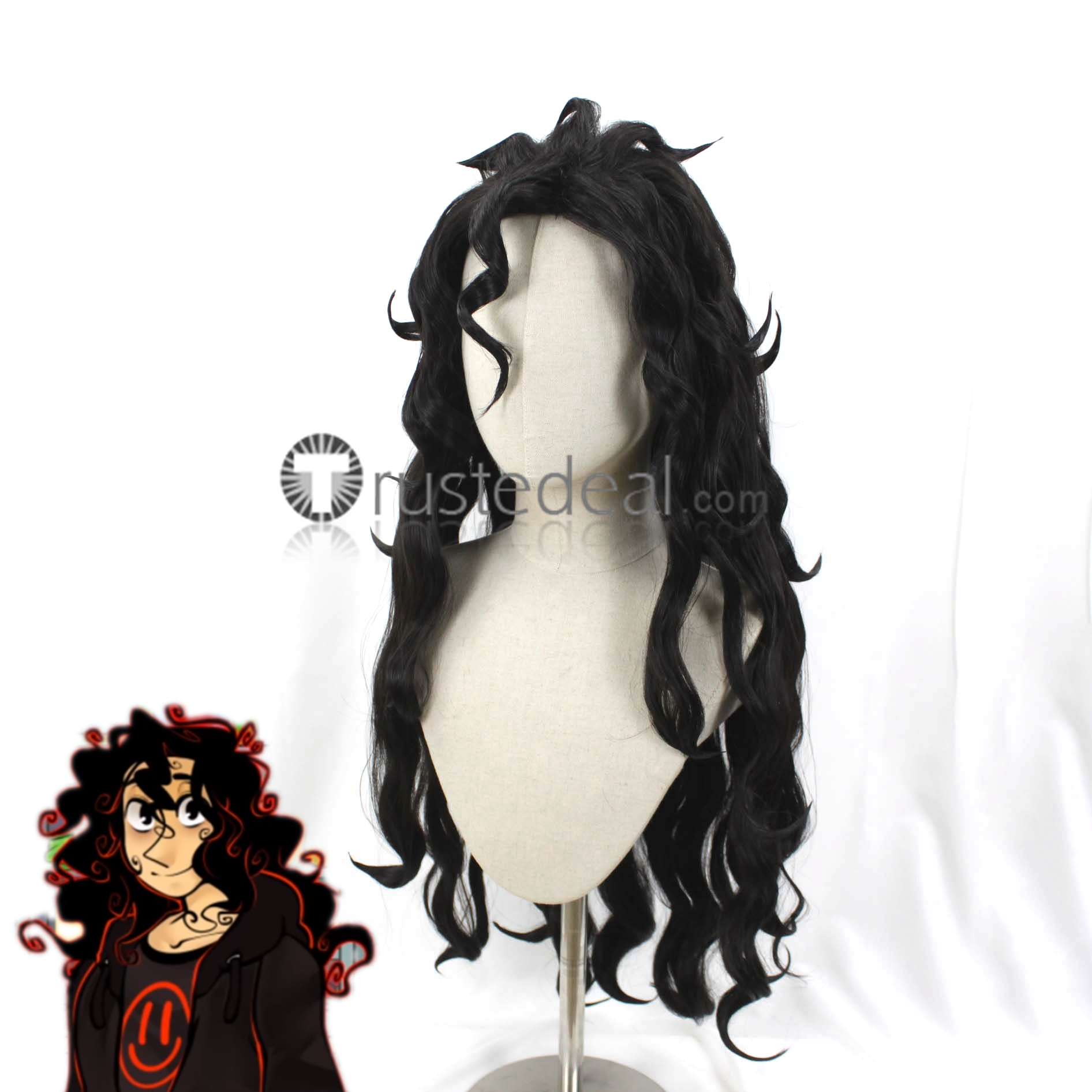 JOHN DOE Game John Doe Styled Black Cosplay Wig