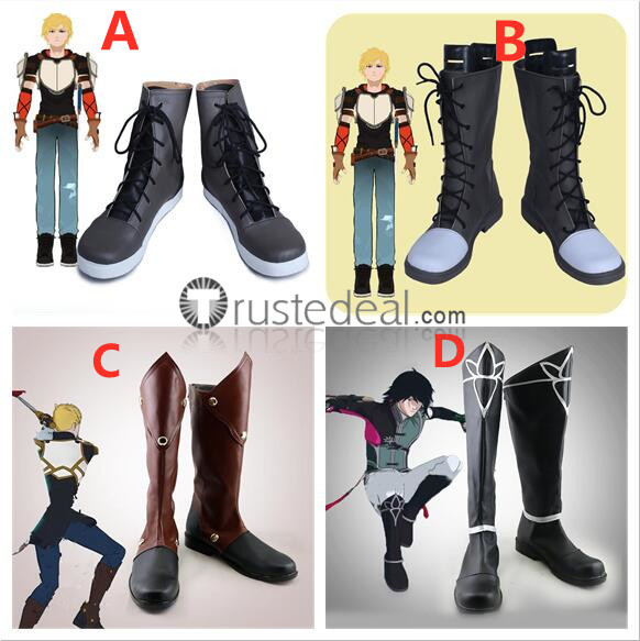 RWBY Jaune Arc Lie Ren Cosplay Boots Shoes